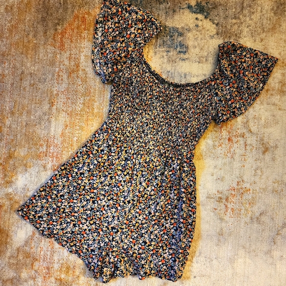 Lily Rose Smocked Body Floral Romper - Picture 1 of 10